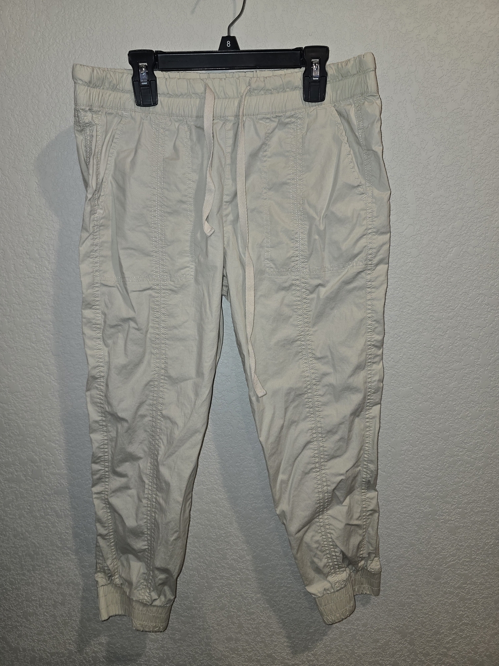 Blue Earth Stretch Cotton-Blend Cargo Joggers | Khaki Tan | Size Small